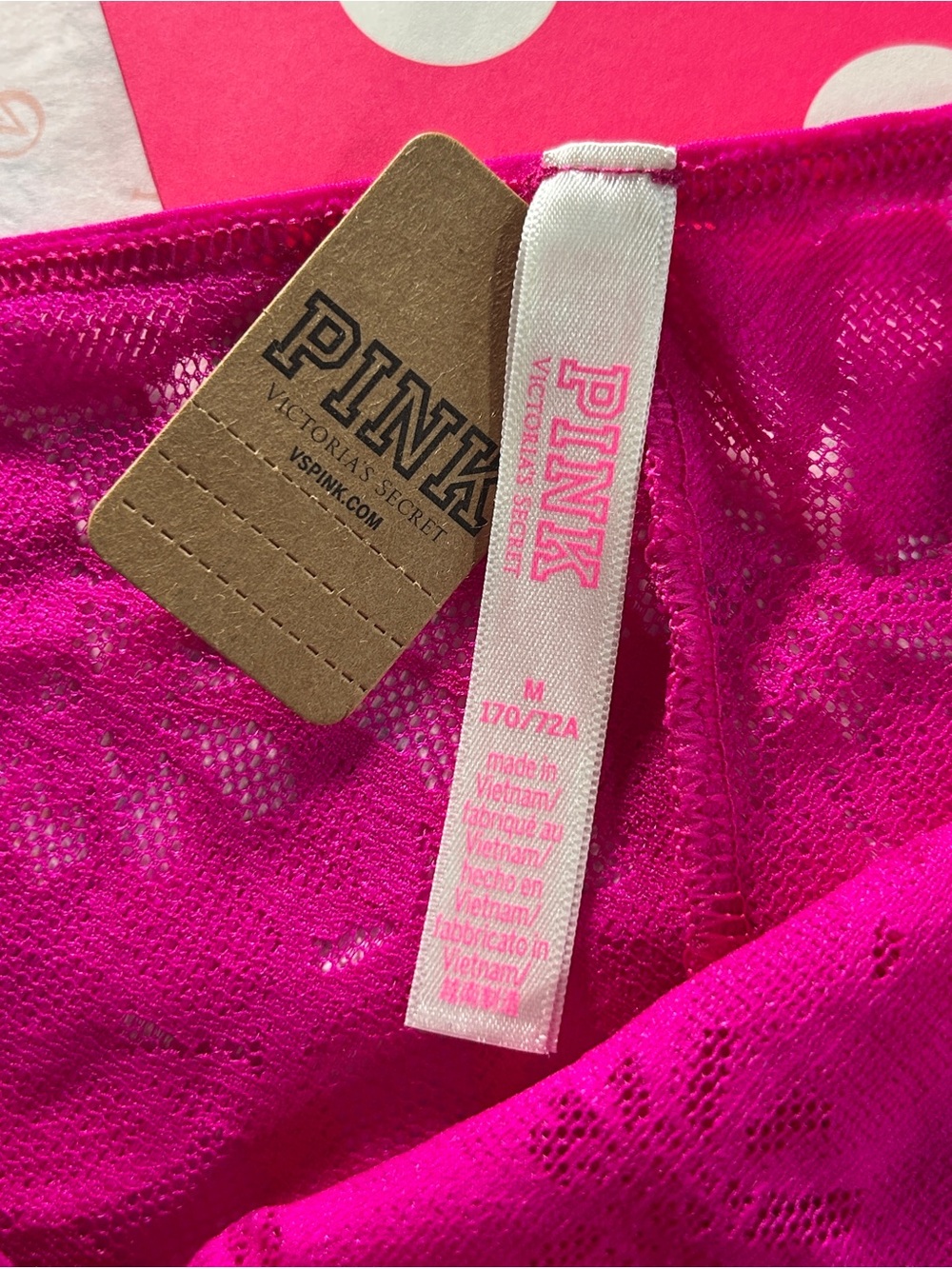 PINK Victoria's Secret Pink Lace Panty with cozy Cream Crew Socks - Picture 5 of 5
